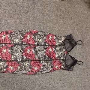 Too Fast Black and Red Spider Web Dress